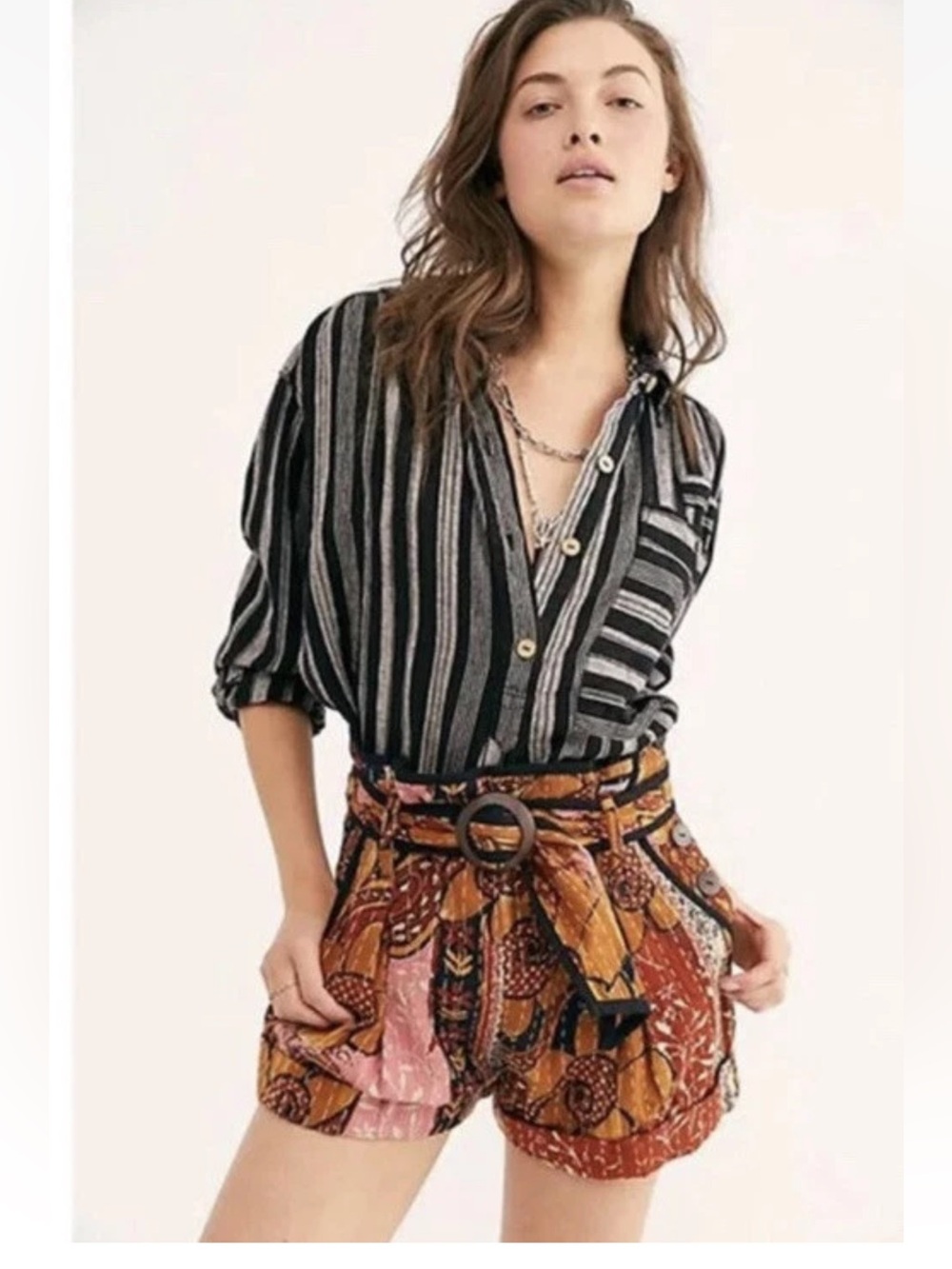 Free People Women’s Dusty Trails Belted High Waisted Size 4
